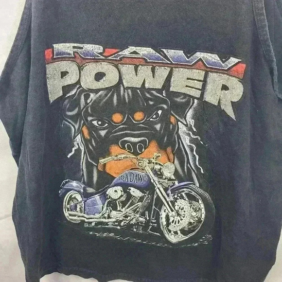 Raw Power Motorcyle DaDawg Graphic Glitter Tank Top Size XL - Picture 2 of 5